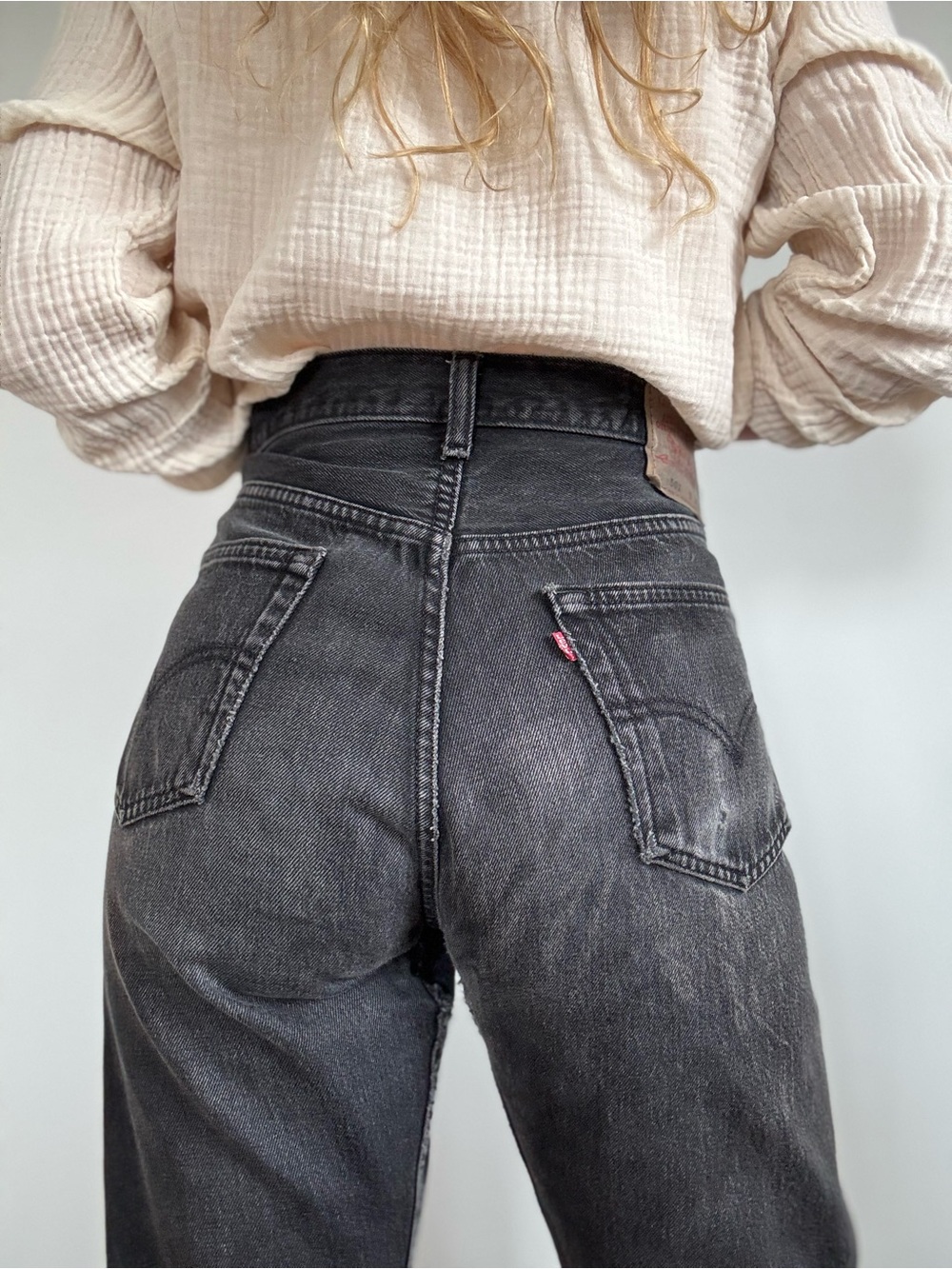 Vintage Levi’s 501 1996 straight leg washed black made in Canada